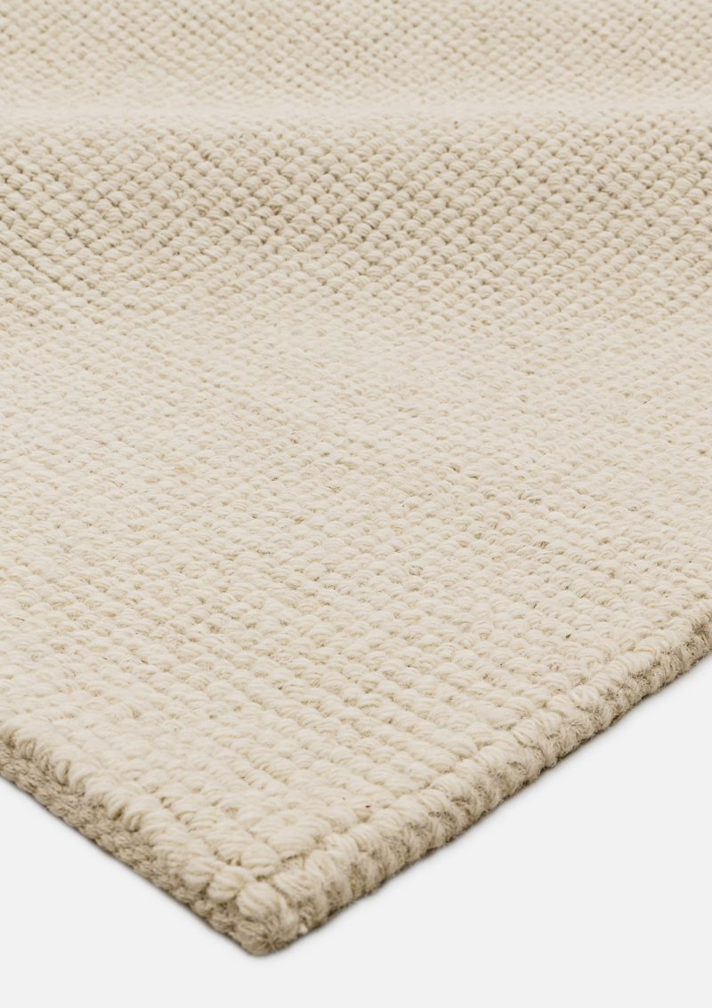 Woolen Handwoven Rug_Loop White