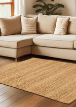 Hemp Handwoven Rug _ Plain Natural