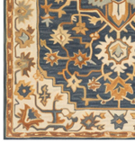 Wool Handtufted Carpet _ Navy Nouveau