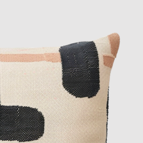 Cotton Handwoven Cushion Cover-Mushroom