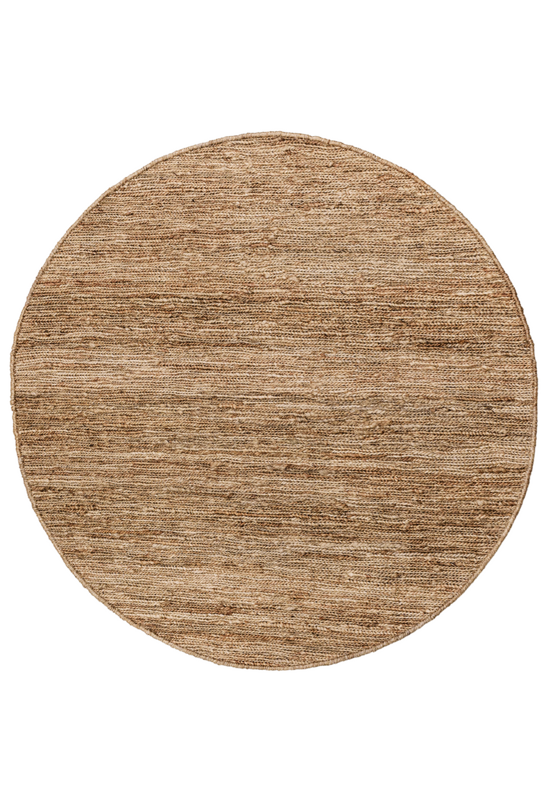 Hemp Handwoven Rug _ Round Yu Sumak