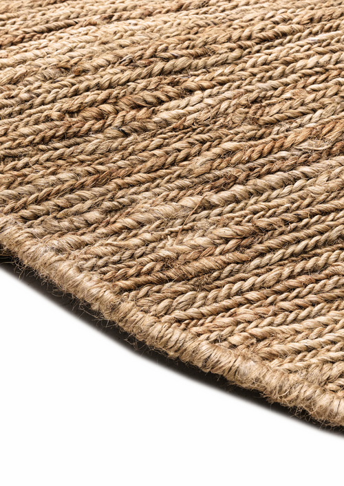 Hemp Handwoven Rug _ Round Yu Sumak
