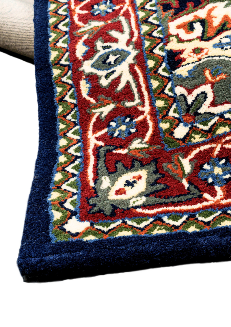 Wool Handtufted Carpet _ Blue Regal Magnificence