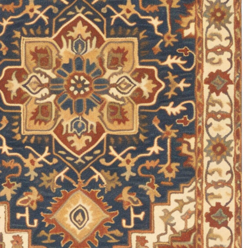Wool Handtufted Carpet _ Persian Midnight Tapestry