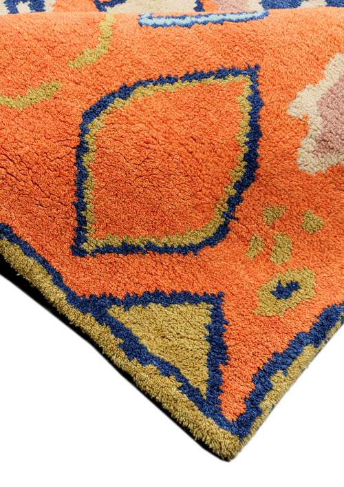 Wool Hand Knotted Carpet : Dino Dash