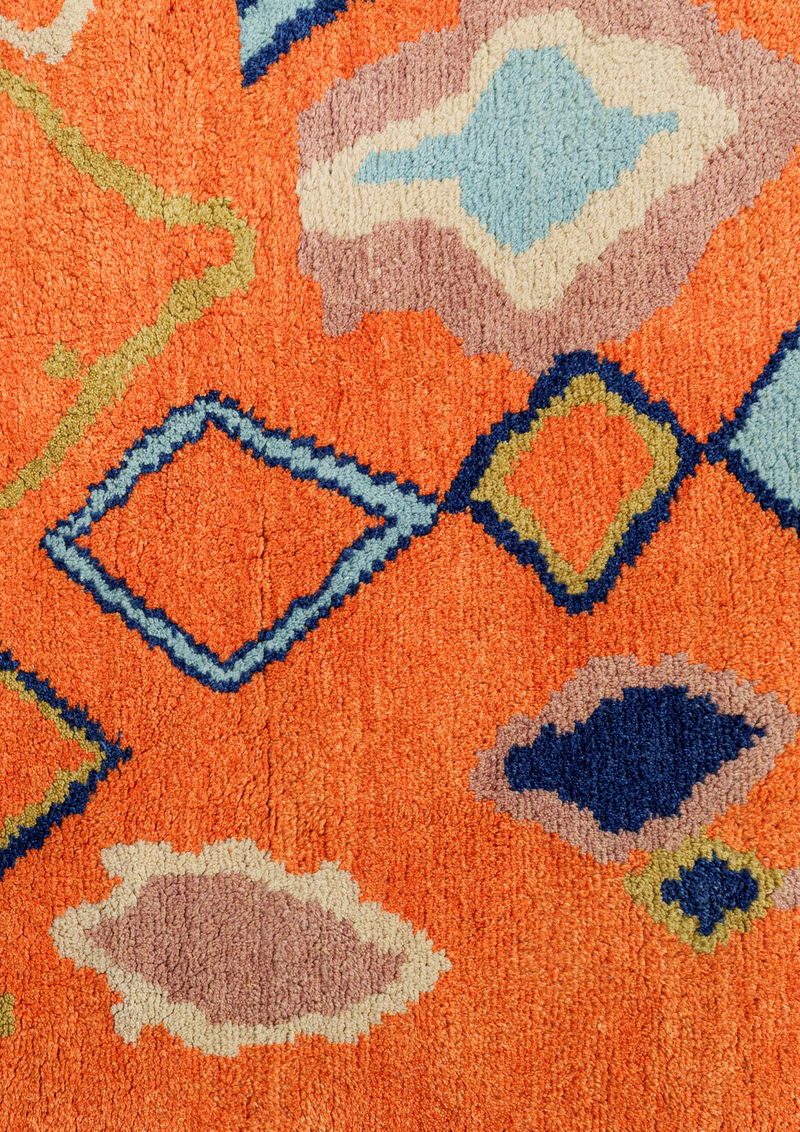 Wool Hand Knotted Carpet : Dino Dash