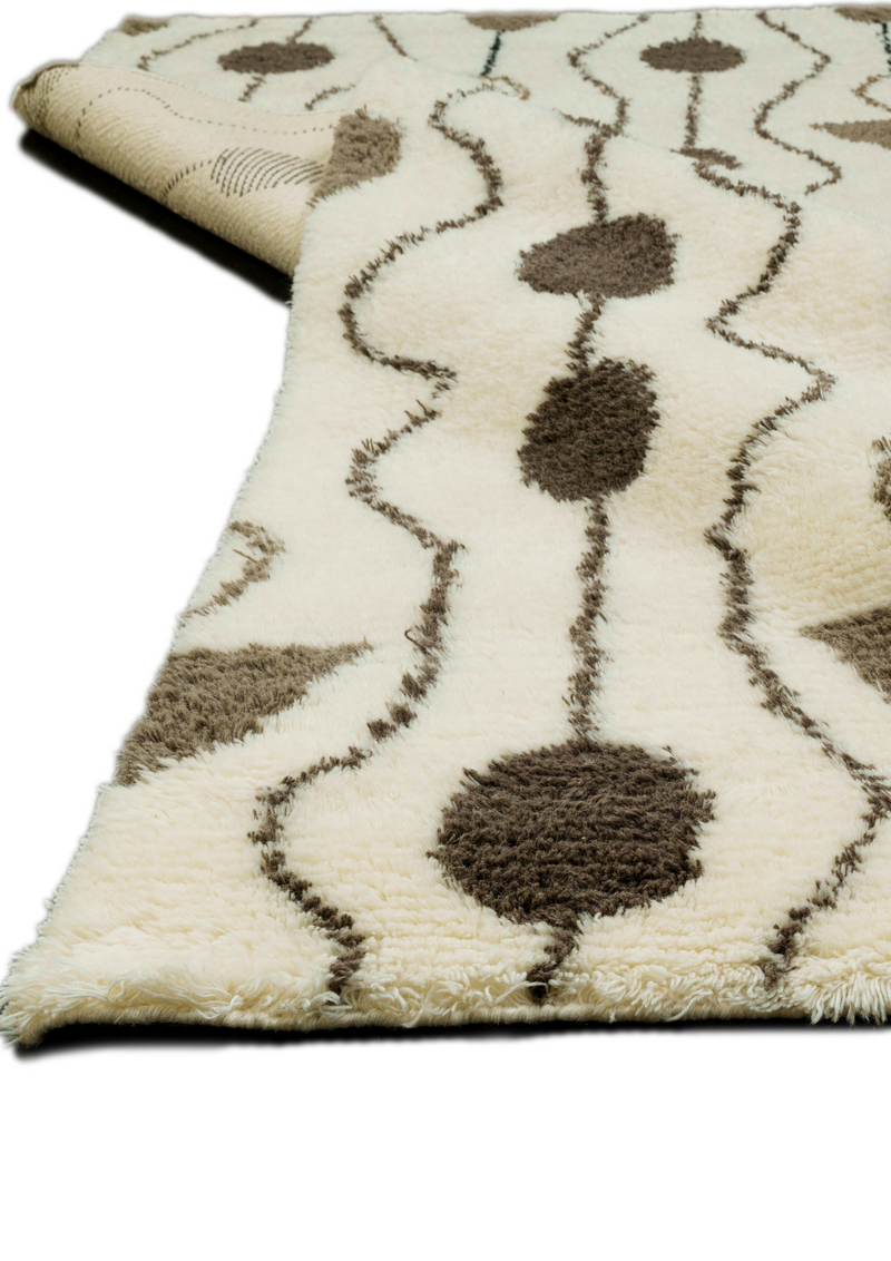 Wool Hand Knotted Moroccan Carpet - Miloo