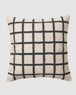 Cotton Handwoven Cushion Cover-Net Chalk