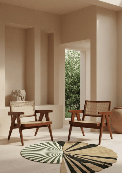 Viscose & Wool Blended Hand tufted Carpet _ Forma Sable