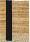 Hemp & Wool Hand knotted Carpet_Linear Natural & Black