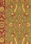 Handmade luxury rug with intricate golden and floral motifs – Haveli Vilas design