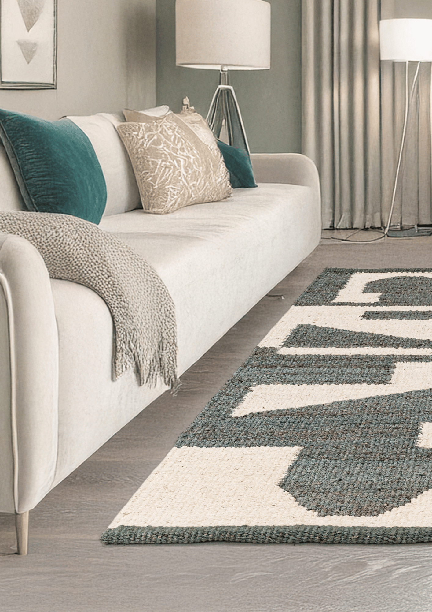 Stone Path Rug Stone Path – 100% Hemp Handwoven Rug | HummingHaus