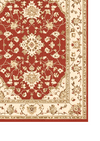 Luxury ruby red floral carpet for festive home décor