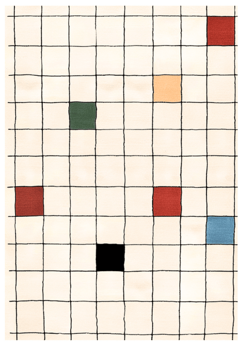 Wool Handtufted Carpet _ Coastline Grid_Area Carpets &Rugs