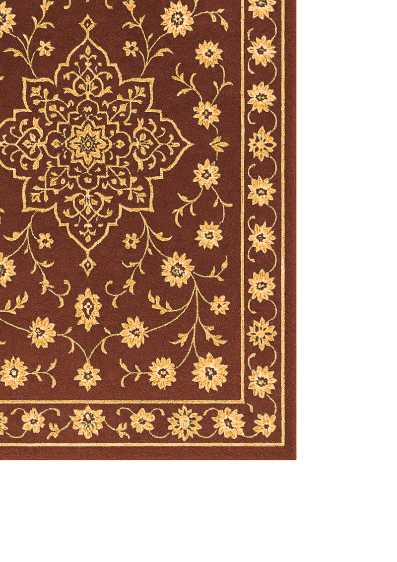 Handmade maroon wool rug for festive and elegant décor – Kiranmala