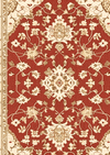 Traditional Indian handmade wool rug with ivory border