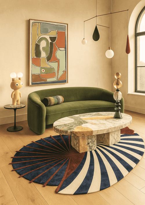 Viscose & Wool Blended Hand tufted Carpet _ Forma Nova