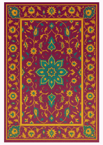 Luxury handmade floral wool rug – Rajvilas by HummingHaus