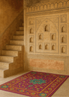 Traditional-meets-modern wool handtufted carpet for living room décor