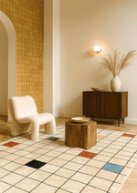 Wool Handtufted Carpet _ Coastline Grid_Area Carpets