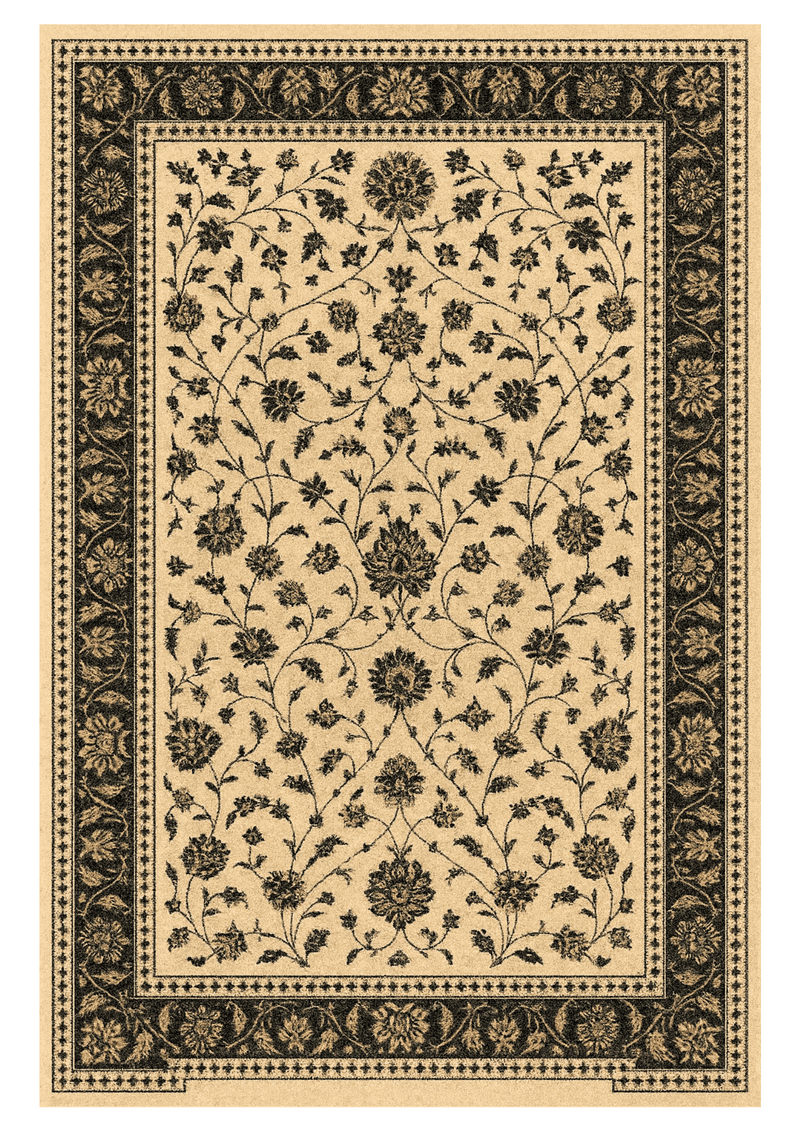 Pushpvatika handmade wool tufted rug with traditional floral pattern