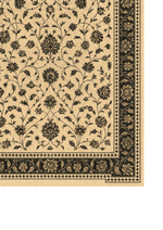 Luxury beige floral Diwali carpet – Pushpvatika by HummingHaus