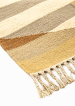 Woollen Hand Dhurry: Colour Diamond Stripe