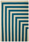 Woolen Handmade Dhurrie- Stripes Blue
