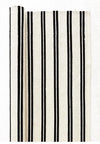 Cotton HandWoven Rug : White & Black Stripe
