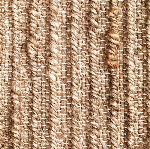 Hemp Handwoven Rug_Natural Ribbon - HummingHaus