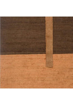 Hemp & Wool Hand knotted Carpet_Linear Brown