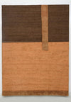 Hemp & Wool Hand knotted Carpet_Linear Brown