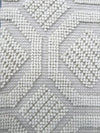 Woolen Handwoven Rug_White 10C Loop Design - HummingHaus