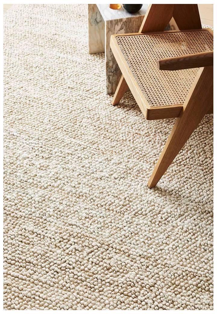 Hemp Loop Rug Hemp Hand Woven Rug - Chalked Loop – HummingHaus