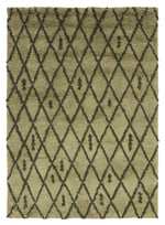 Wool Hand Knotted Moroccan Carpet_Juniper Olive Beni