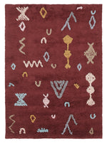 Wool Hand Knotted Moroccan Carpet_Juniper Maroon Shape