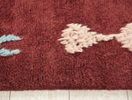 Wool Hand Knotted Moroccan Carpet_Juniper Maroon Shape