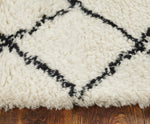 Wool HandTufted Carpet - Cross White /Black