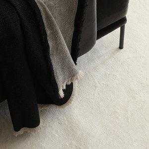 Viscose HandKnotted Carpet_ Parallel Wrap White - HummingHaus